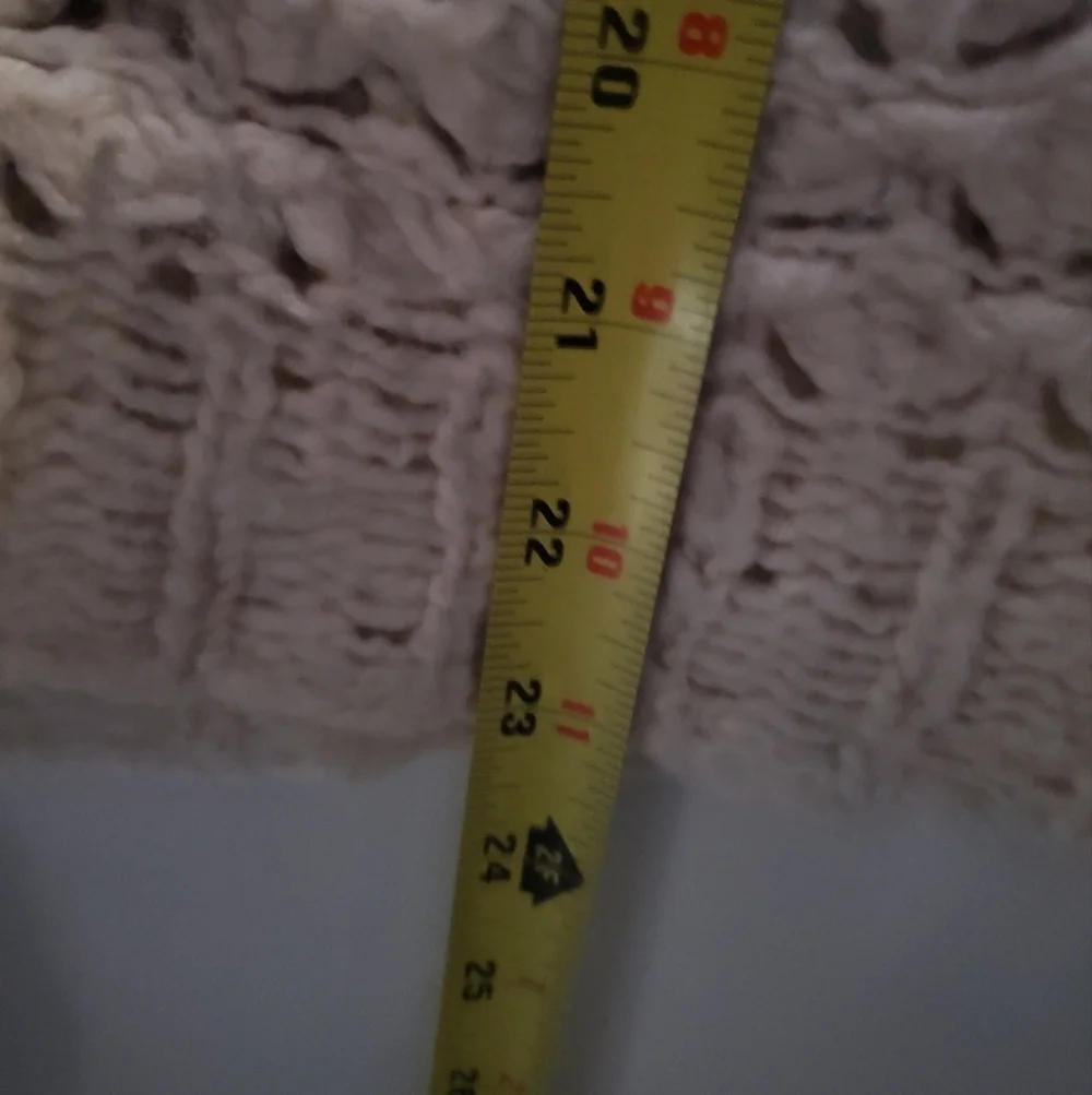 Free People Crashing Waves Open Chunky Knit Scoop Neck Wool Blend Sweater XS